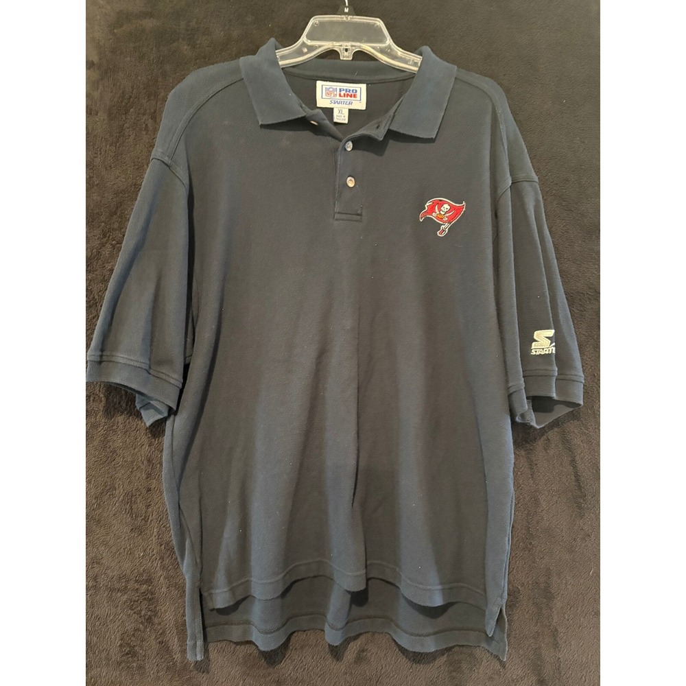 Starter NFL Polo Mens XL Tampa Bay Buccaneers‎ Blue Short Sleeve Football XL